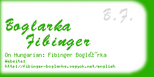 boglarka fibinger business card